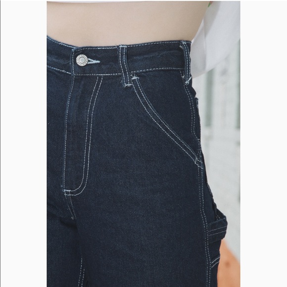 Brandy Melville Jeans Brandy Melville Talia Dark Wash Cargo Pants